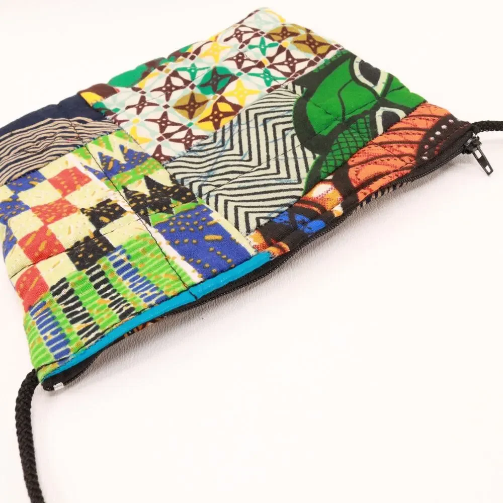 Bohemian Crossbody Handbag Women S Multicolor Patch Fabric Purse Lined Bag